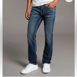 BKE Men's Classic Straight Blue Jeans